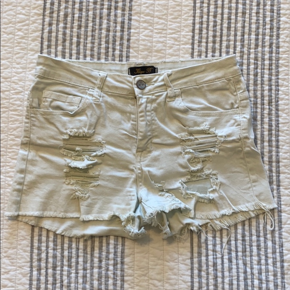 Light blue ripped shorts